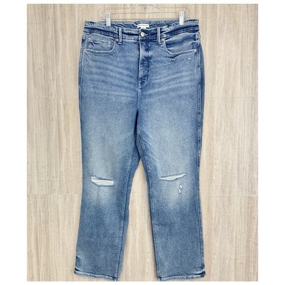 Good American Jeans Womens Size 16 Good Curve Straight High Rise Ankle Stretch - Picture 1 of 12